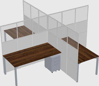 Quad office cubicles