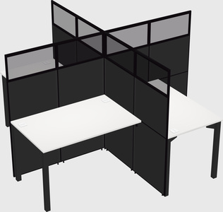 Quad office cubicles