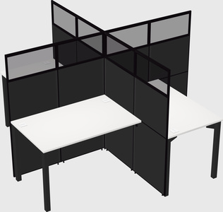 Quad office cubicles
