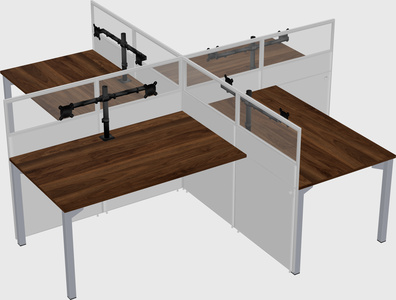 Quad office cubicles