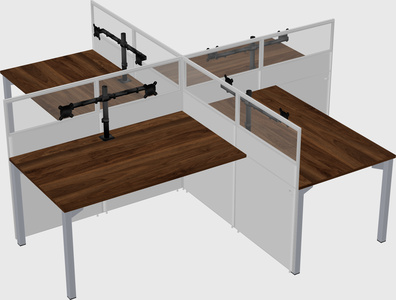 Quad office cubicles