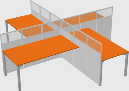 Quad office cubicles