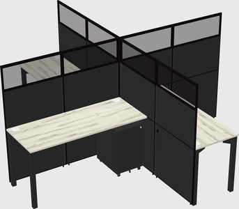 Quad office cubicles