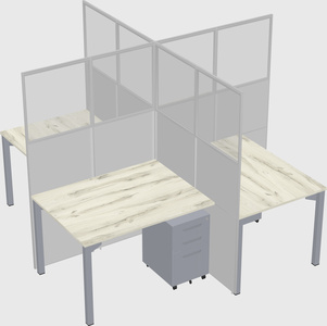 Quad office cubicles