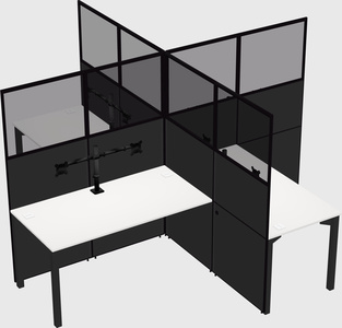 Quad office cubicles