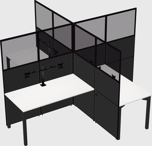Quad office cubicles