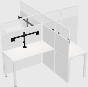 Quad office cubicles