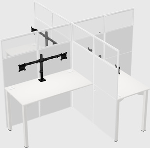 Quad office cubicles