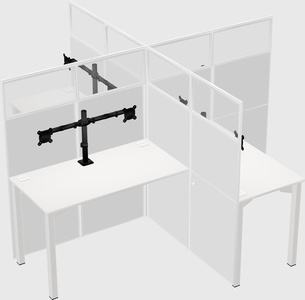 Quad office cubicles