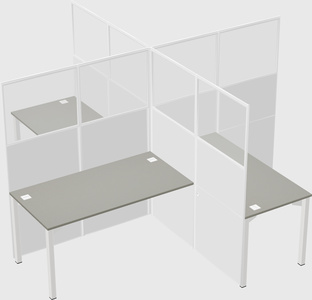 Quad office cubicles