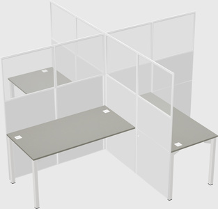 Quad office cubicles