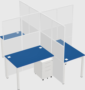 Quad office cubicles
