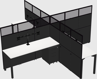 Quad office cubicles