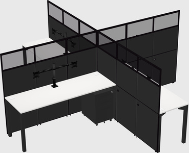 Quad office cubicles