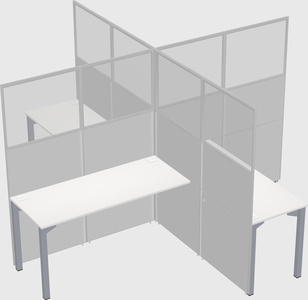 Quad office cubicles