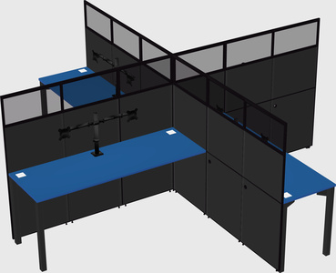 Quad office cubicles