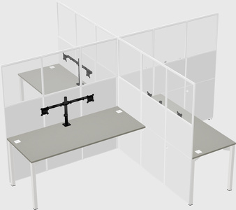 Quad office cubicles