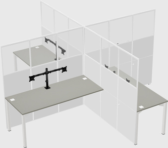 Quad office cubicles