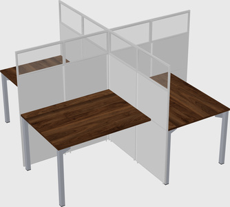Quad office cubicles