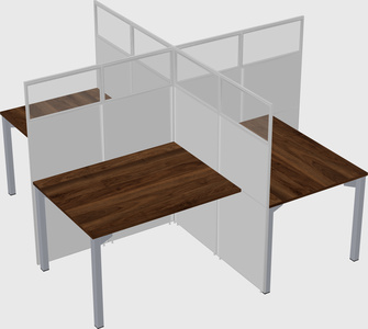 Quad office cubicles