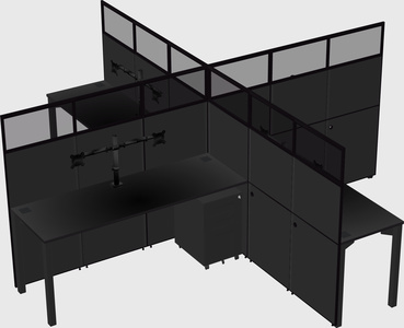 Quad office cubicles