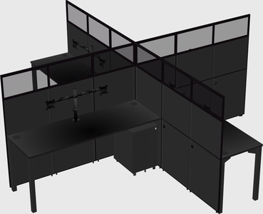 Quad office cubicles