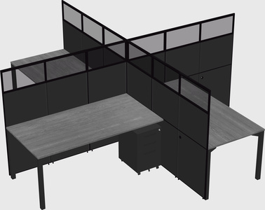 Quad office cubicles