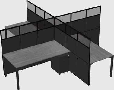Quad office cubicles