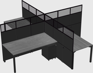 Quad office cubicles