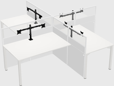 Quad office cubicles