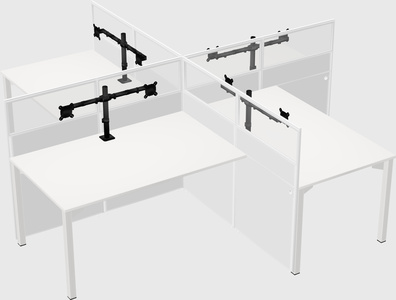 Quad office cubicles