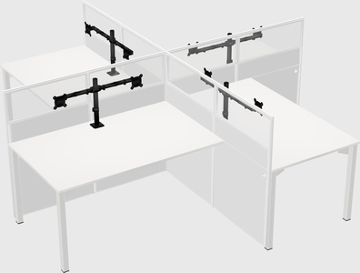 Quad office cubicles