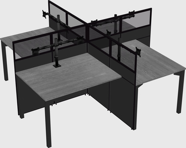 Quad office cubicles