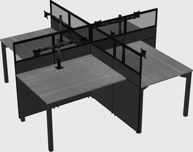 Quad office cubicles