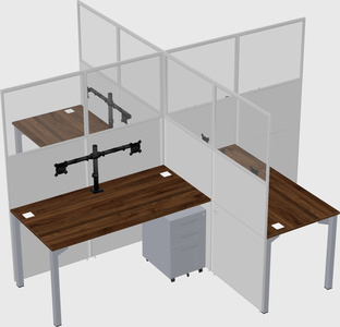 Quad office cubicles