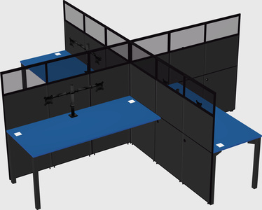 Quad office cubicles