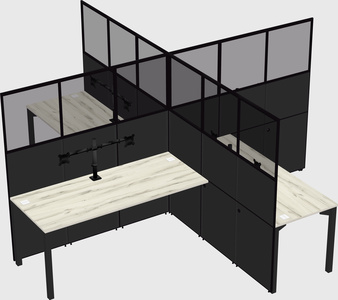 Quad office cubicles
