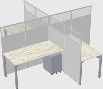 Quad office cubicles