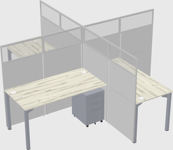 Quad office cubicles