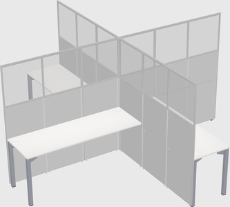 Quad office cubicles