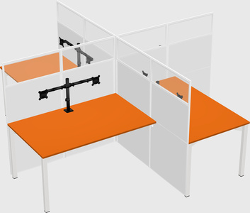 Quad office cubicles