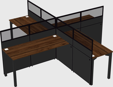 Quad office cubicles