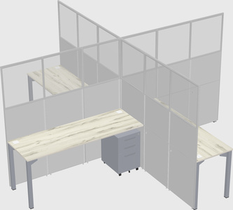 Quad office cubicles