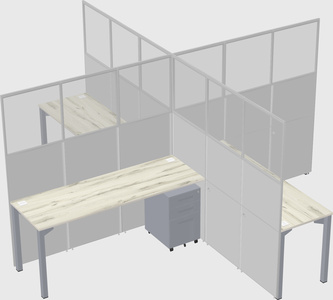 Quad office cubicles