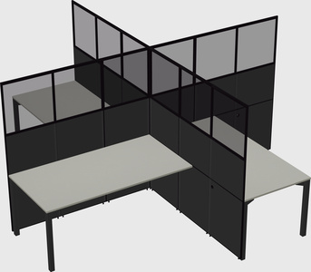 Quad office cubicles