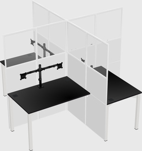 Quad office cubicles