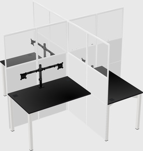 Quad office cubicles