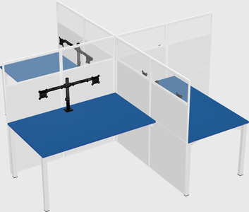 Quad office cubicles