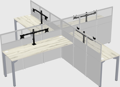Quad office cubicles