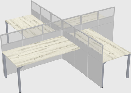 Quad office cubicles